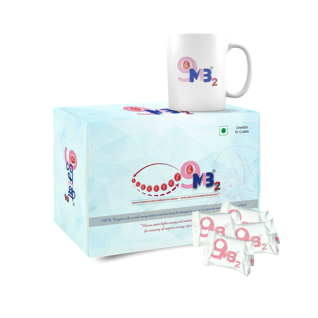9mb2 Post Pregnancy Nutritious Food l 10 Cubes × 15 g Each with 1 Mug